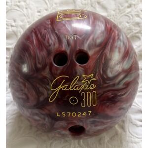Brunswick Galaxie 300 Bowling Ball Pinkish Red Pearl Swirl Marble 14 lb 5oz